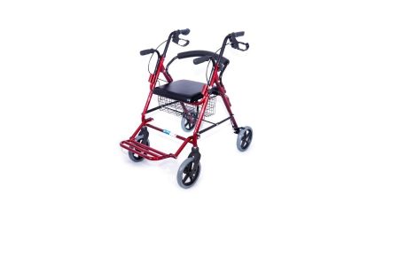 Aluminium-Rollator mit Fußpedal (auch als Rollstuhl zu verwenden)